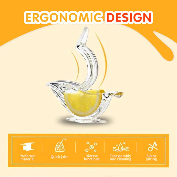 Manual Lemon Juicer Transparent Acrylic Elegance Bird Shape Lemon Slice Squeezer