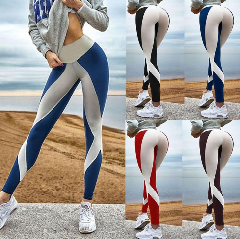 Women Leggings Slim High Waist Elasticity Fitness