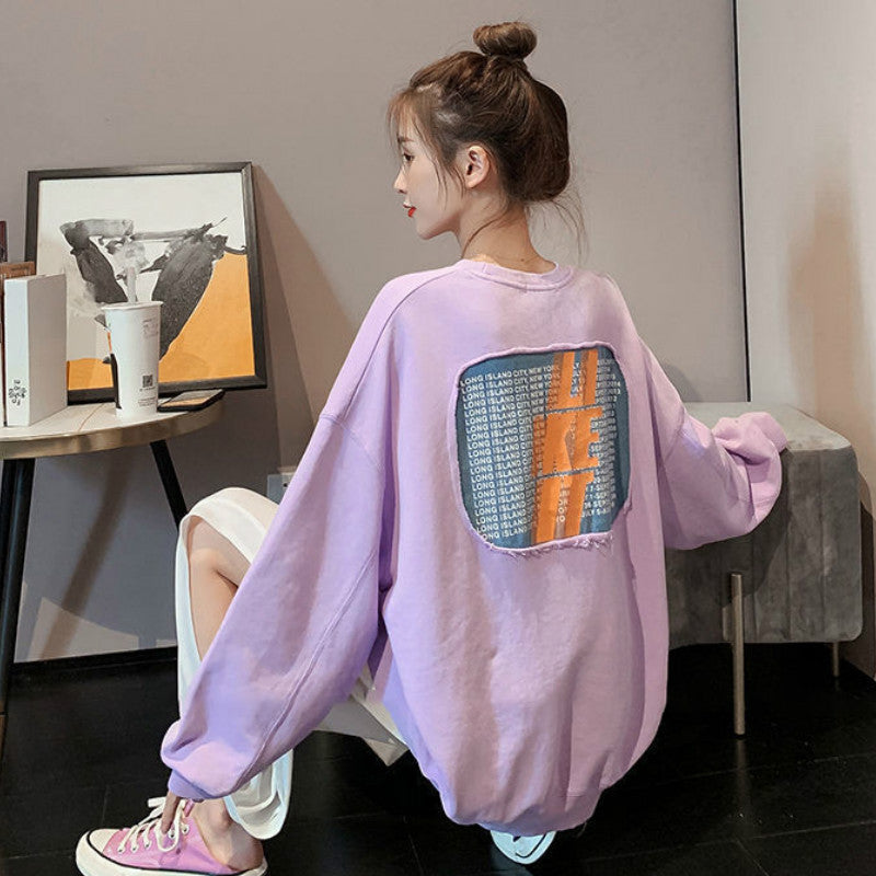 Women'S Pullover With Cotton White Sweater Korean Loose Spring Autumn