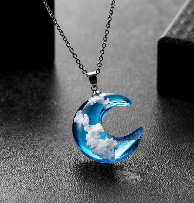 Cloud Transparent Ball Necklace Luminous Design Necklace Novelty Jewelry