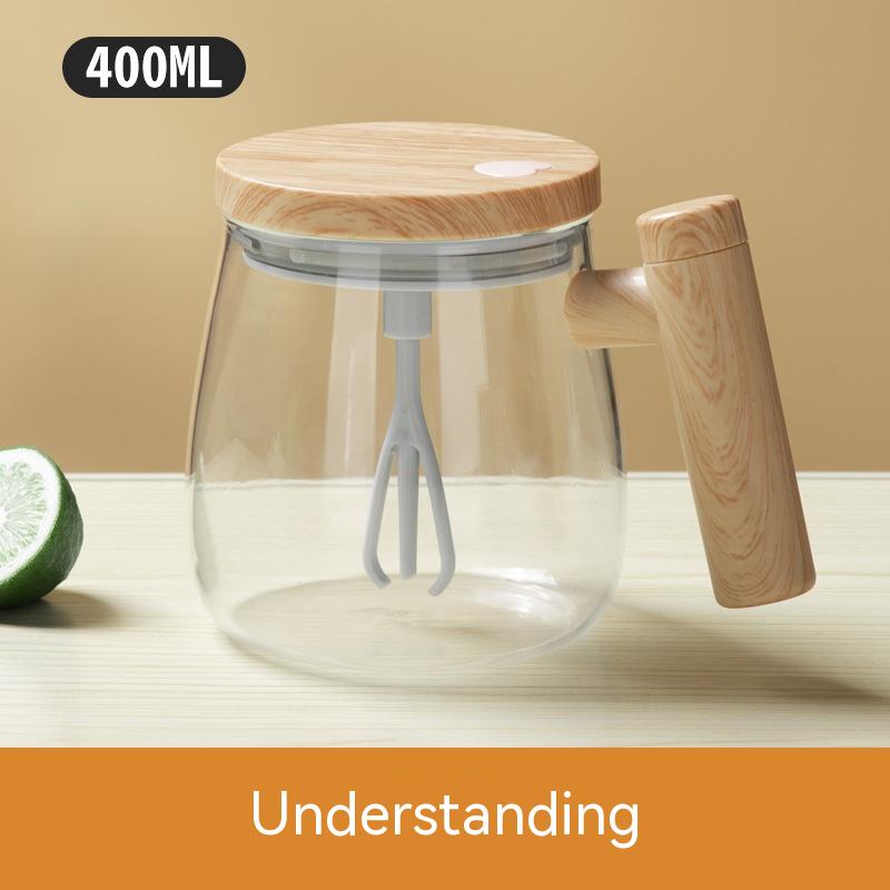 400ML Self Stirring Coffee Mug Electric Mixing Glass Coffee CupHigh Speed Fast Automatic Coffee Cup For Gyms