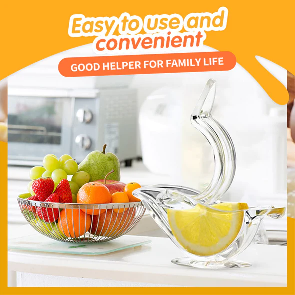 Manual Lemon Juicer Transparent Acrylic Elegance Bird Shape Lemon Slice Squeezer