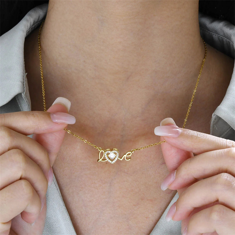 Titanium Steel Necklace Love Female Clavicle Chain