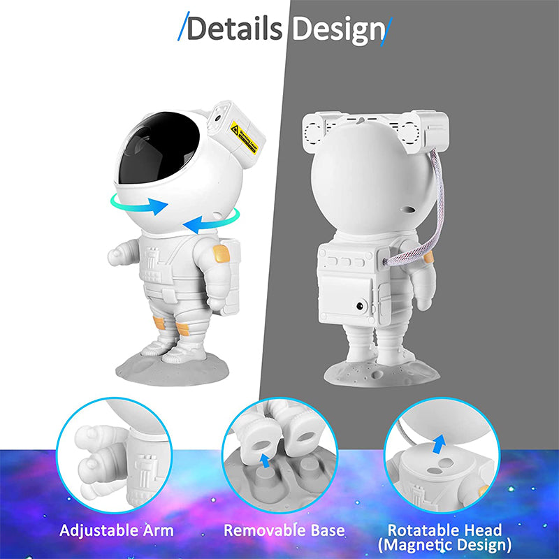 New Galaxy Star Projector Starry Sky Night Light Astronaut Lamp Home Room Decor Decoration Bedroom Decorative Luminaires Gift