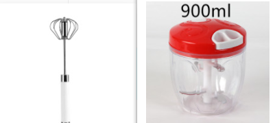 Semi-automatic Stainless Steel Egg Beater Whisk Hand Pressure Rotating Manual Mixer Egg Tools Cream Stirrer