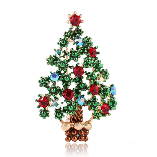 Christmas Tree Brooch Pin Women Girls Jewelry