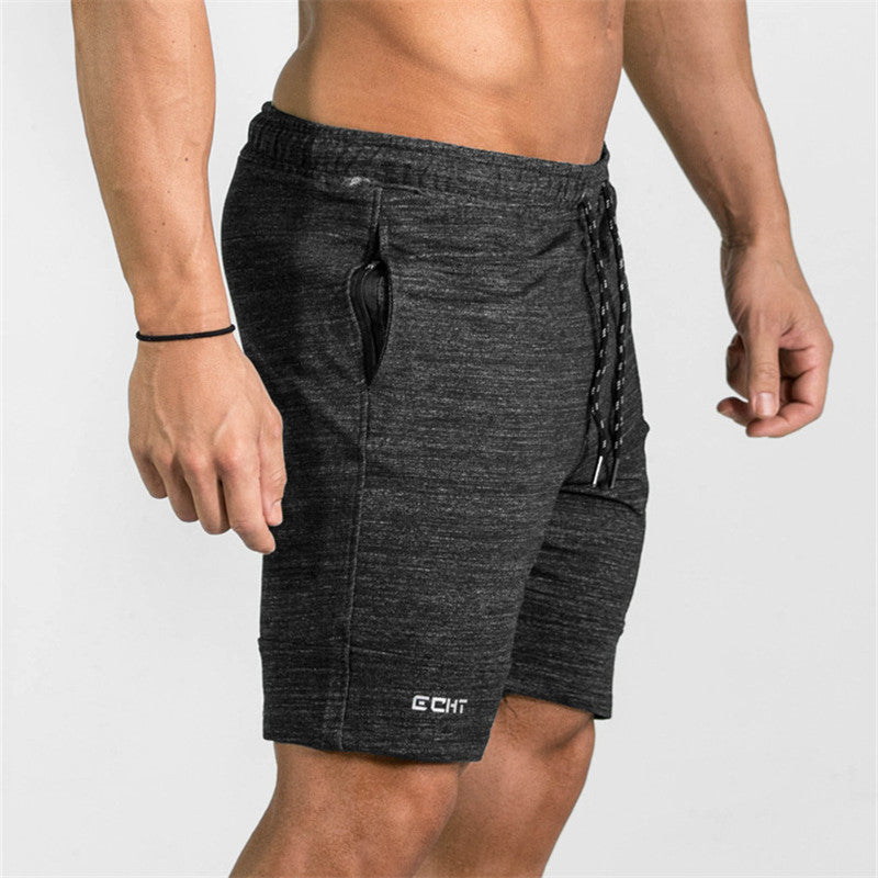 Summer Men's Gyms Shorts Bodybuilding Clothing Men Fitness Zipper