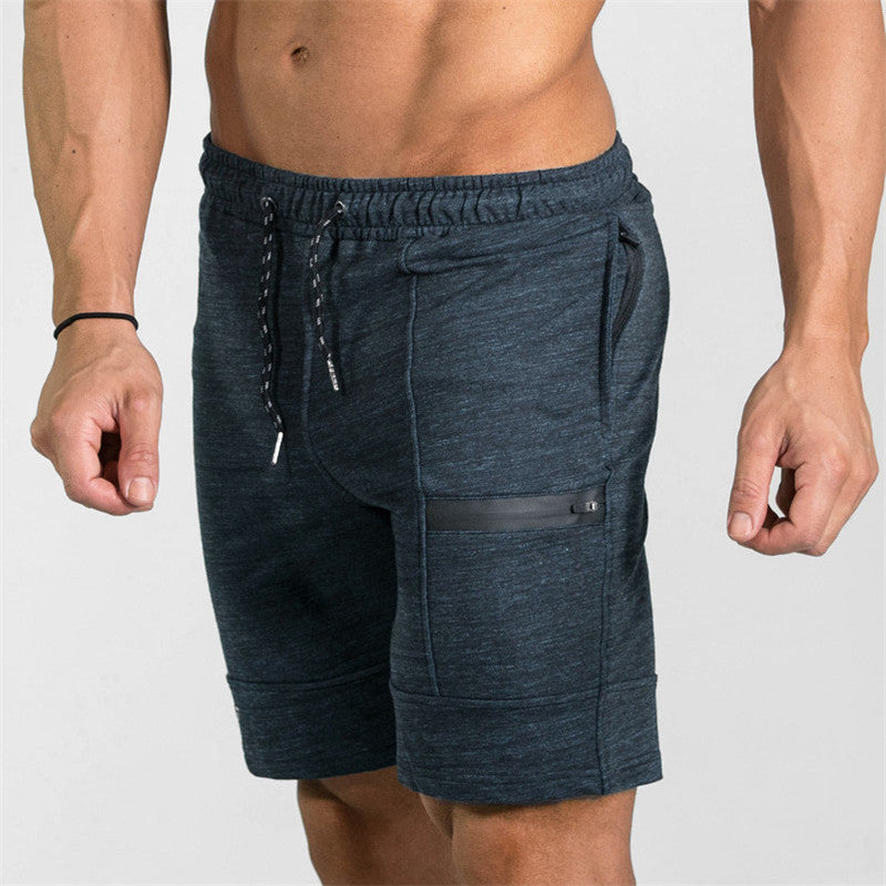 Summer Men's Gyms Shorts Bodybuilding Clothing Men Fitness Zipper