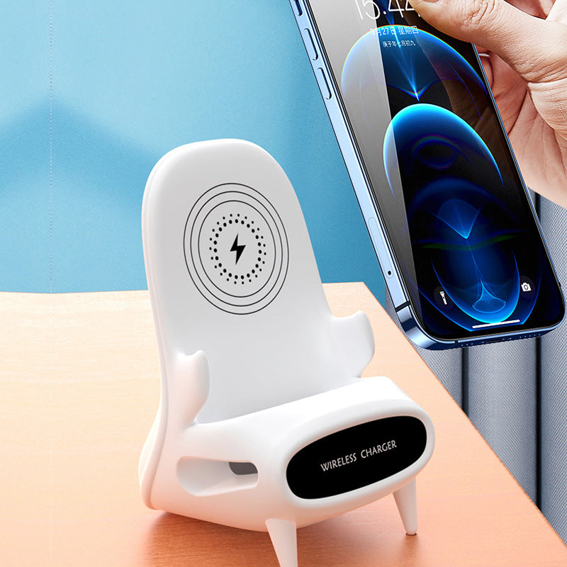 Portable Mini Chair Wireless Charger Desk Mobile Phone Holder Wireless Charger 10W Fast Charge