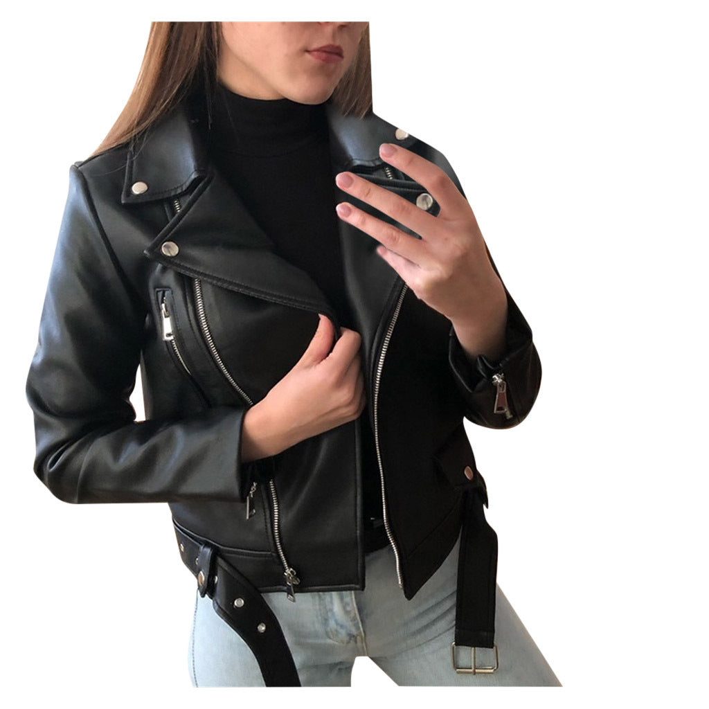 Slim Slim Winter Leather Jacket Motorcycle Jacket