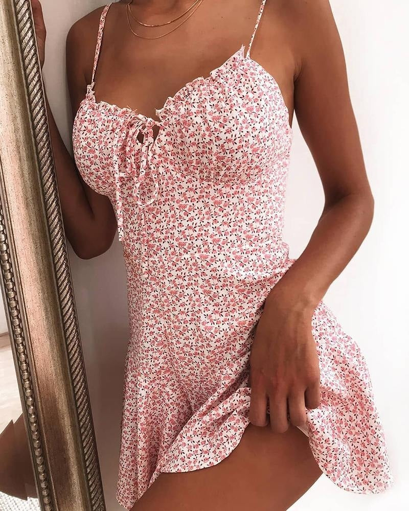 Floral Dress Mini Camisole Dress Women