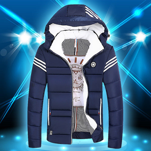 Winter men's hooded cotton-padded jacket