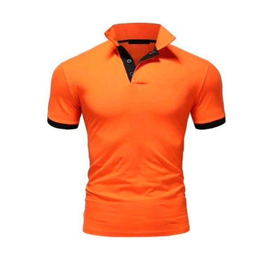 Men Tee Polo-Shirt Shorts-Sleeve Business Stritching MTP129 Men's Luxury Summer Covrlge