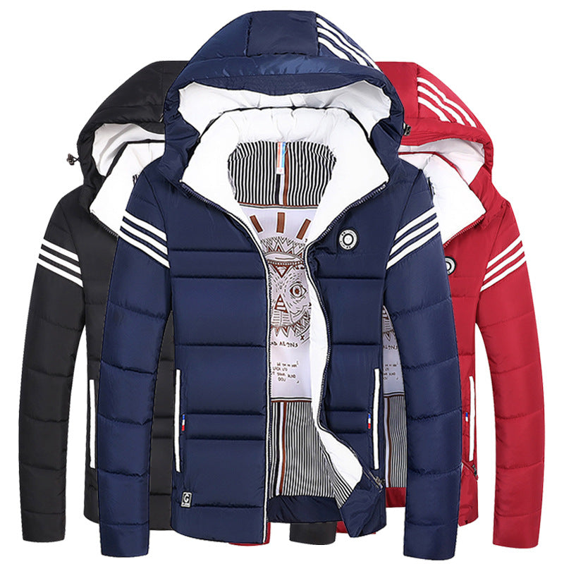 Winter men's hooded cotton-padded jacket