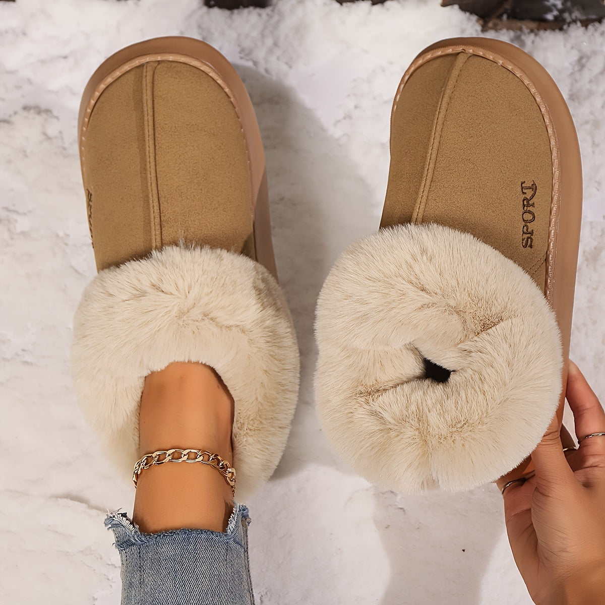 Cozy Plush Soft Slippers Shoes For Women Non-Slip