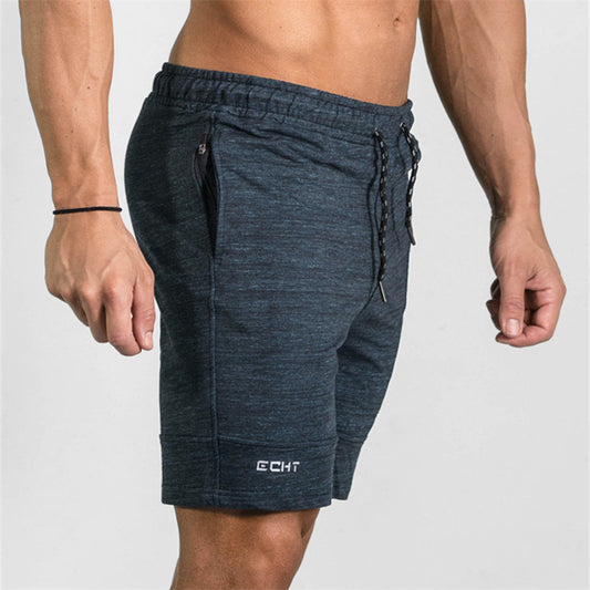 Summer Men's Gyms Shorts Bodybuilding Clothing Men Fitness Zipper