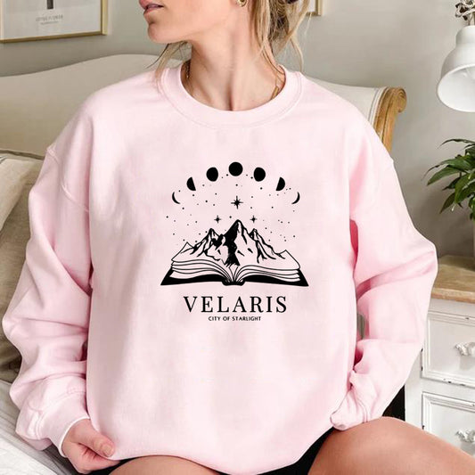 European And American Letter Pattern Three-dimensional Neck Pullover Sweatshirt