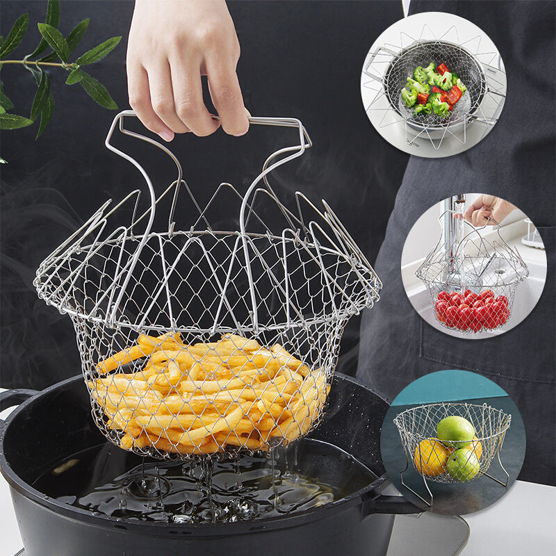 Stainless Steel Deep-fried Large Noodle Kitchen French Fries Tools Drain