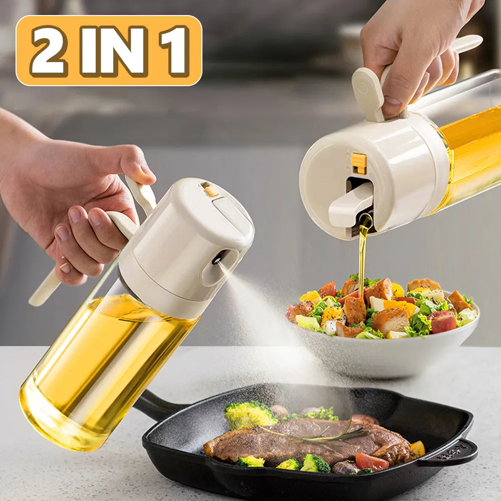 2 In 1 Oil Sprayer Bottle BBQ Cooking Oil