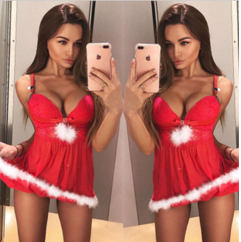 Women's Sexy Lingerie Sling Christmas Holiday Costume Set