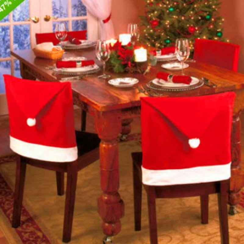 High quality Christmas Chairs Set Christmas goods table decorated