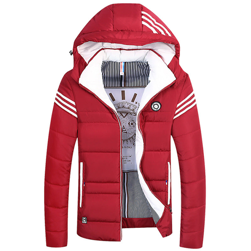 Winter men's hooded cotton-padded jacket