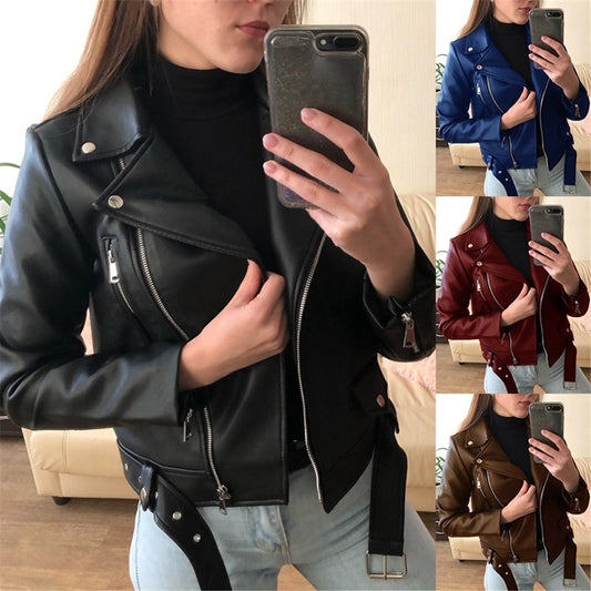 Slim Slim Winter Leather Jacket Motorcycle Jacket