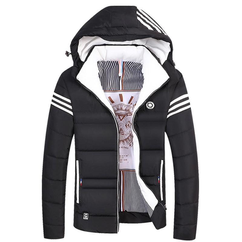 Winter men's hooded cotton-padded jacket