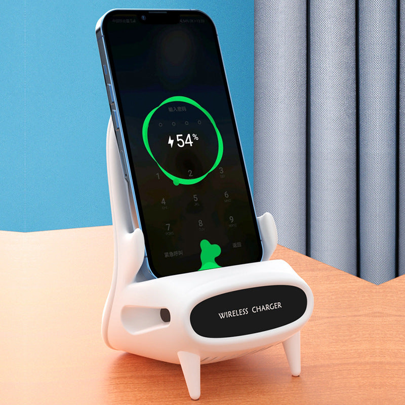 Portable Mini Chair Wireless Charger Desk Mobile Phone Holder Wireless Charger 10W Fast Charge