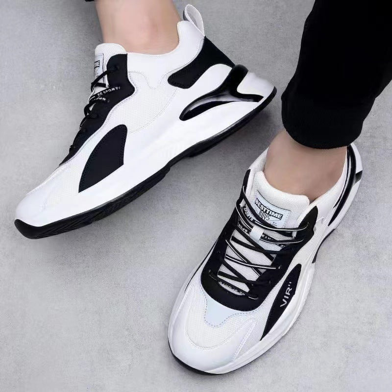 Fashion Black White Sneakers Casual  For Men