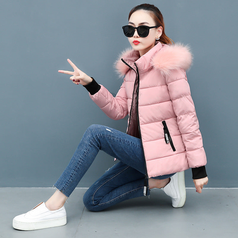 Winter padded jacket students short down padded jacket