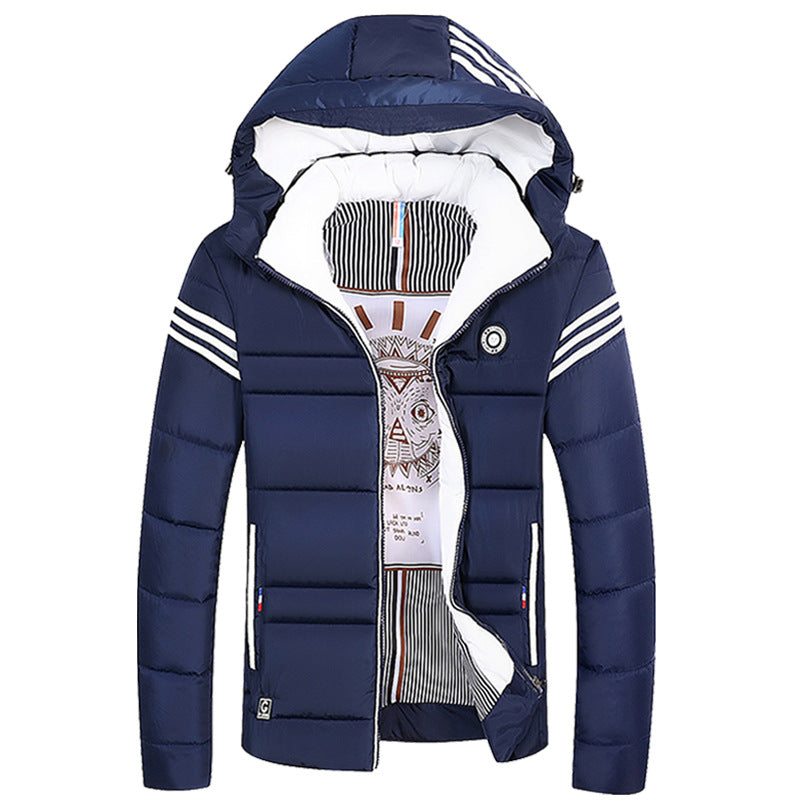 Winter men's hooded cotton-padded jacket