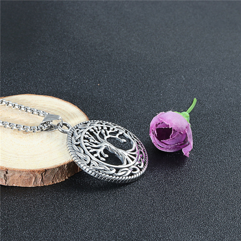 Tree Of Life Pendant Personality Stainless Steel Necklace