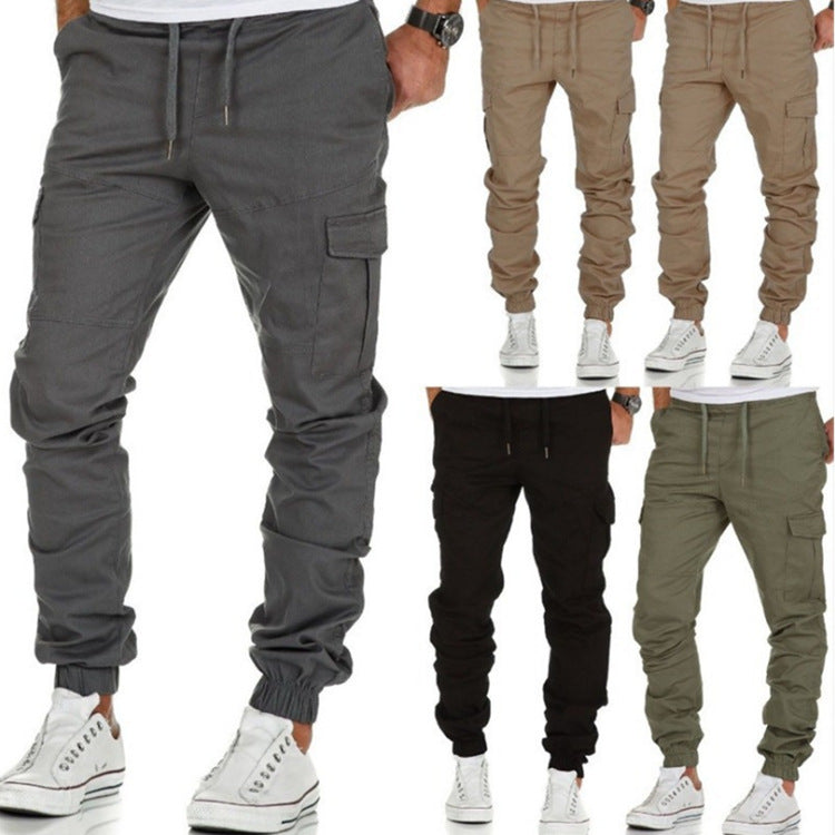 Multi-pocket Trousers Men's Woven Casual