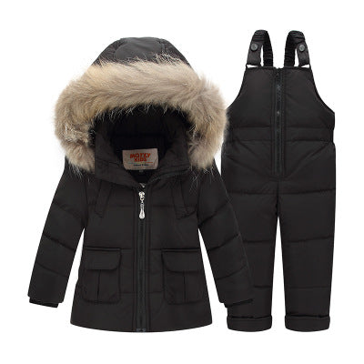 Two piece winter children's down jacket