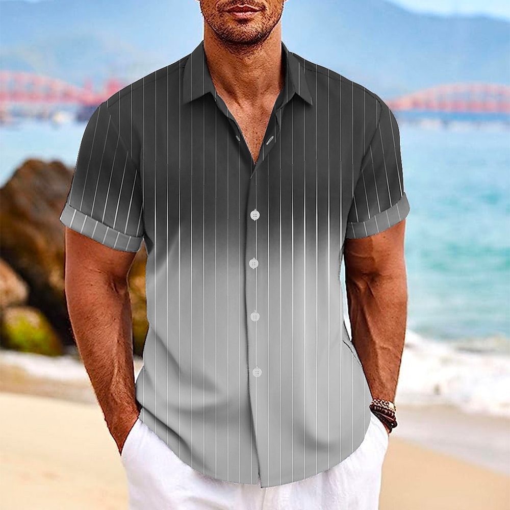 Lapel Button Short-sleeved Shirt Summer