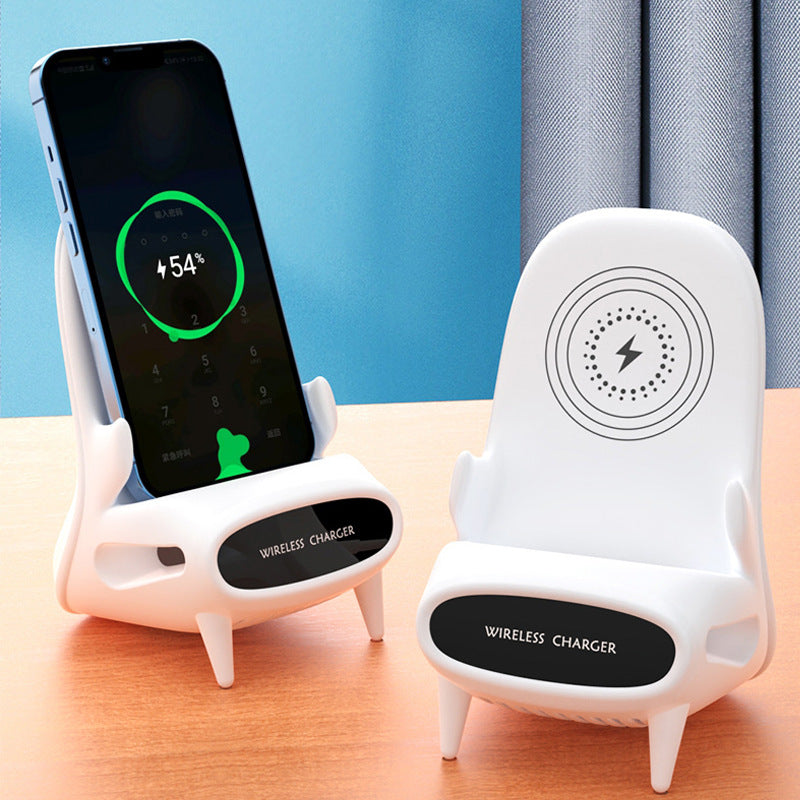 Portable Mini Chair Wireless Charger Desk Mobile Phone Holder Wireless Charger 10W Fast Charge