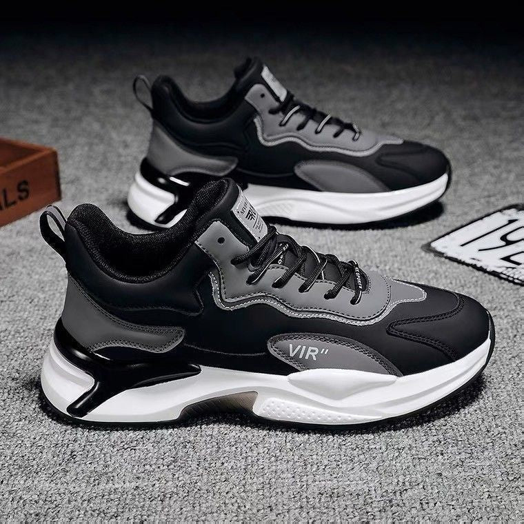 Fashion Black White Sneakers Casual  For Men