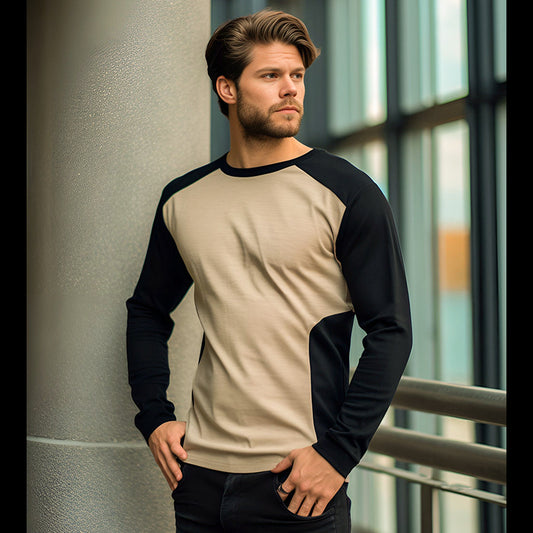 Autumn And Winter New Long Sleeve T-shirt Men's Base Shirt Matching