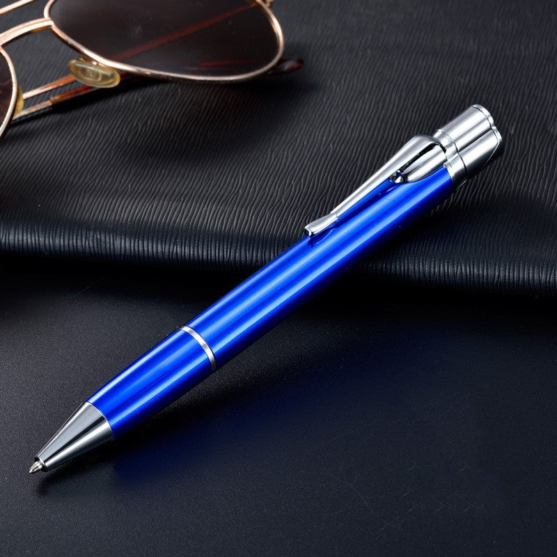 Creative Metal Signature Pen Lighter Windproof Gas Inflatable Jet Lighter Mini Portable Business Birthday Gift Men