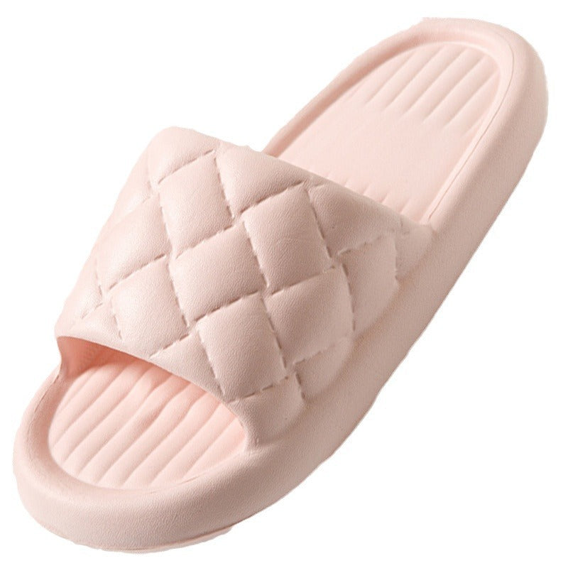 New Rhombus Home Slippers Summer Non-slip Floor  Shoes For Women and Men